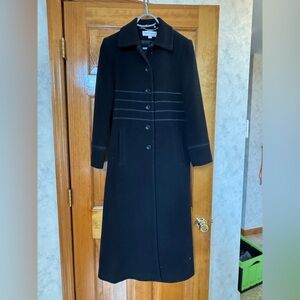 Vintage Albert Nipon Black Coat with Chain Detail